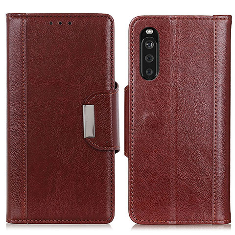 Handytasche Stand Schutzhülle Flip Leder Hülle M01L für Sony Xperia 10 III SO-52B Braun