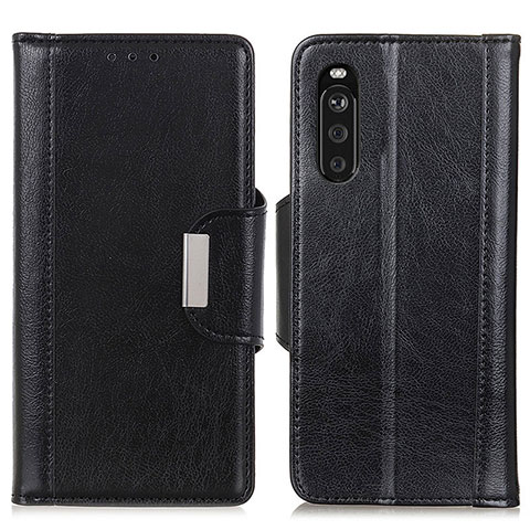 Handytasche Stand Schutzhülle Flip Leder Hülle M01L für Sony Xperia 10 III SO-52B Schwarz