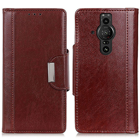 Handytasche Stand Schutzhülle Flip Leder Hülle M01L für Sony Xperia PRO-I Braun