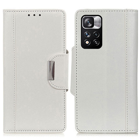 Handytasche Stand Schutzhülle Flip Leder Hülle M01L für Xiaomi Mi 11i 5G (2022) Weiß
