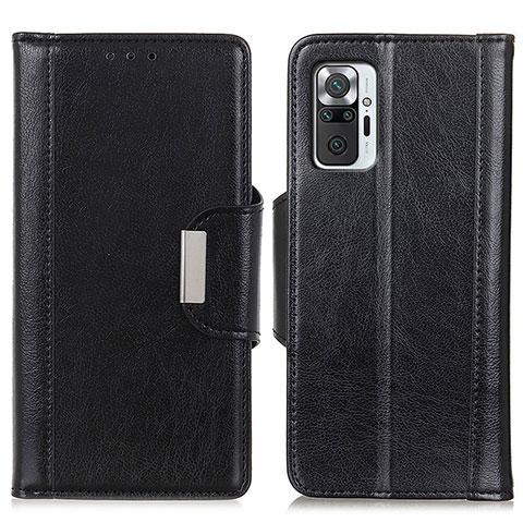 Handytasche Stand Schutzhülle Flip Leder Hülle M01L für Xiaomi Redmi Note 10 Pro 4G Schwarz