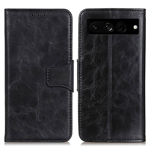 Handytasche Stand Schutzhülle Flip Leder Hülle M02L für Google Pixel 7 Pro 5G Schwarz