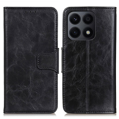 Handytasche Stand Schutzhülle Flip Leder Hülle M02L für Huawei Honor X8a 4G Schwarz