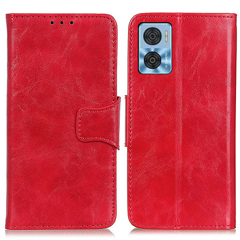 Handytasche Stand Schutzhülle Flip Leder Hülle M02L für Motorola Moto E22 Rot