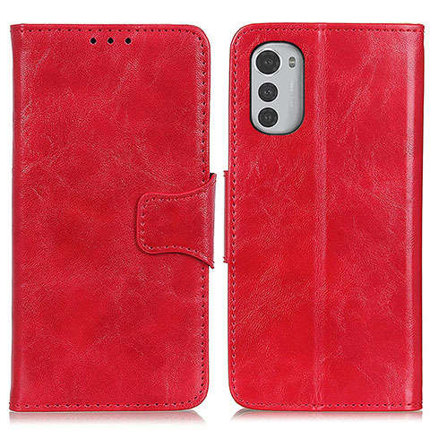 Handytasche Stand Schutzhülle Flip Leder Hülle M02L für Motorola Moto E32s Rot