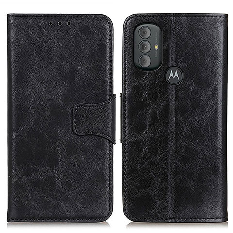 Handytasche Stand Schutzhülle Flip Leder Hülle M02L für Motorola Moto G Power (2022) Schwarz