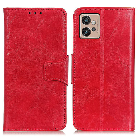 Handytasche Stand Schutzhülle Flip Leder Hülle M02L für Motorola Moto G32 Rot