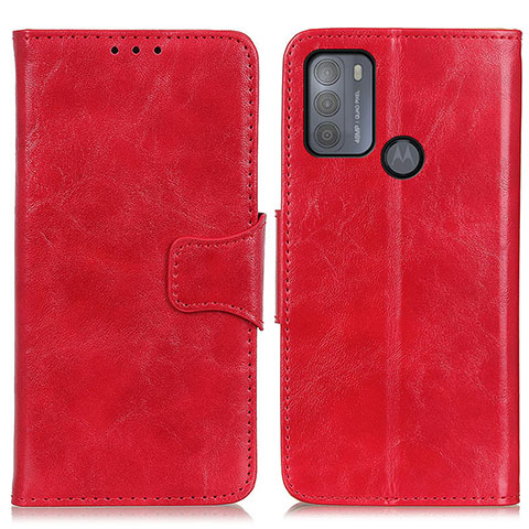 Handytasche Stand Schutzhülle Flip Leder Hülle M02L für Motorola Moto G50 Rot