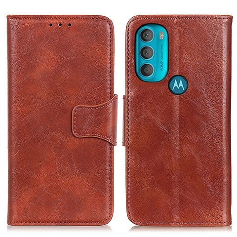 Handytasche Stand Schutzhülle Flip Leder Hülle M02L für Motorola Moto G71 5G Braun