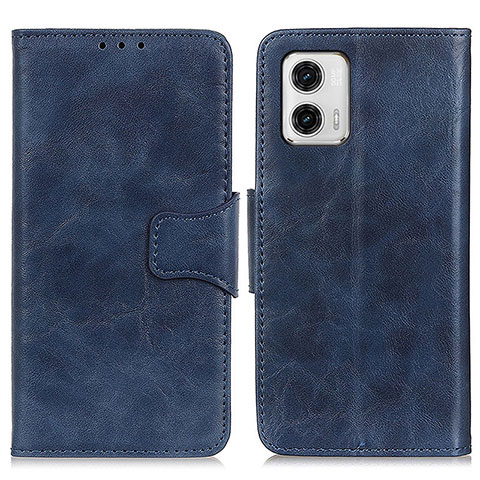 Handytasche Stand Schutzhülle Flip Leder Hülle M02L für Motorola Moto G73 5G Blau