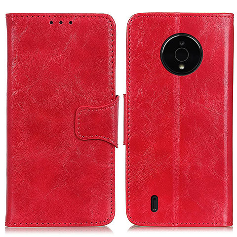 Handytasche Stand Schutzhülle Flip Leder Hülle M02L für Nokia C200 Rot