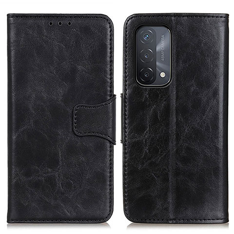 Handytasche Stand Schutzhülle Flip Leder Hülle M02L für Oppo A54 5G Schwarz