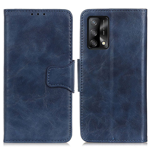 Handytasche Stand Schutzhülle Flip Leder Hülle M02L für Oppo A74 4G Blau