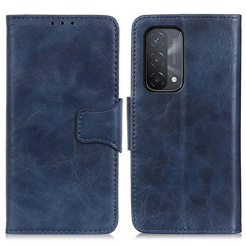 Handytasche Stand Schutzhülle Flip Leder Hülle M02L für Oppo A74 5G Blau