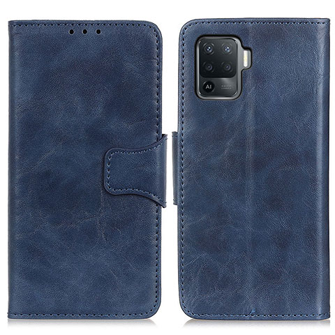 Handytasche Stand Schutzhülle Flip Leder Hülle M02L für Oppo Reno5 F Blau