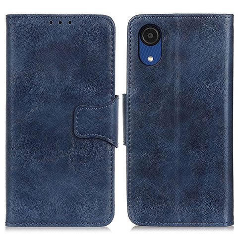 Handytasche Stand Schutzhülle Flip Leder Hülle M02L für Samsung Galaxy A03 Core Blau