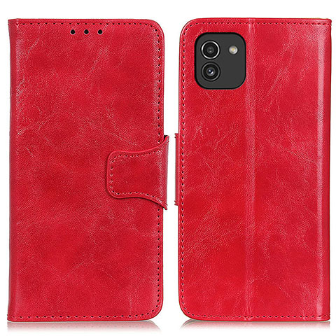 Handytasche Stand Schutzhülle Flip Leder Hülle M02L für Samsung Galaxy A03 Rot