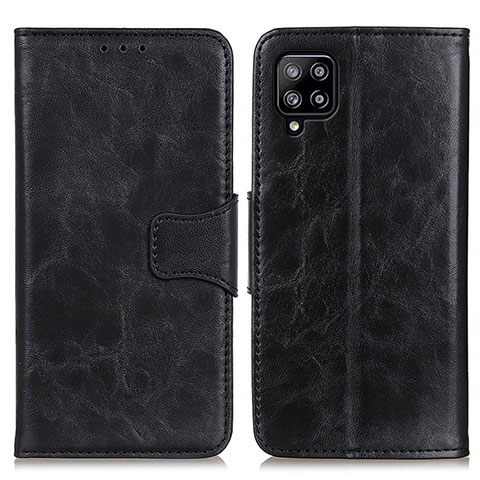 Handytasche Stand Schutzhülle Flip Leder Hülle M02L für Samsung Galaxy A22 4G Schwarz