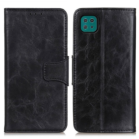 Handytasche Stand Schutzhülle Flip Leder Hülle M02L für Samsung Galaxy A22 5G Schwarz