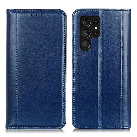 Handytasche Stand Schutzhülle Flip Leder Hülle M02L für Samsung Galaxy S23 Ultra 5G Blau