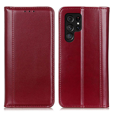 Handytasche Stand Schutzhülle Flip Leder Hülle M02L für Samsung Galaxy S23 Ultra 5G Rot