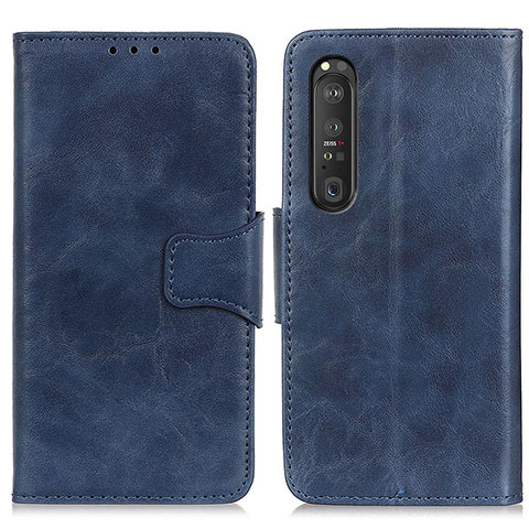 Handytasche Stand Schutzhülle Flip Leder Hülle M02L für Sony Xperia 1 III Blau