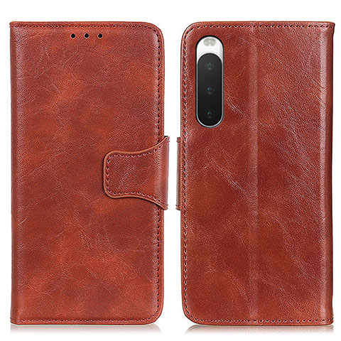 Handytasche Stand Schutzhülle Flip Leder Hülle M02L für Sony Xperia 10 IV Braun