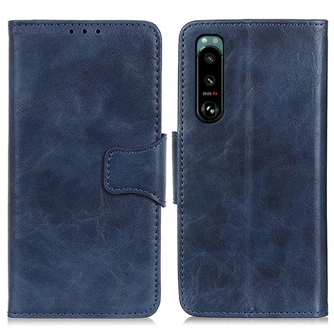 Handytasche Stand Schutzhülle Flip Leder Hülle M02L für Sony Xperia 5 III Blau