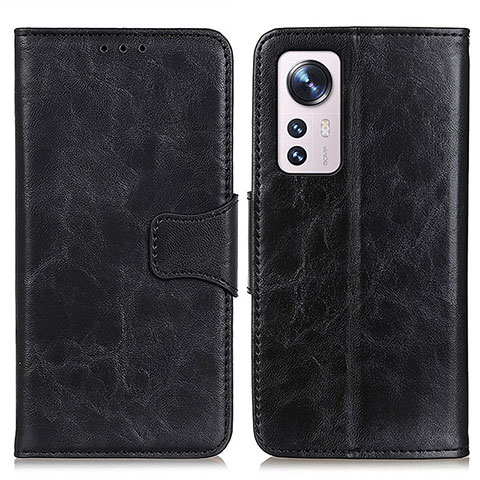 Handytasche Stand Schutzhülle Flip Leder Hülle M02L für Xiaomi Mi 12X 5G Schwarz