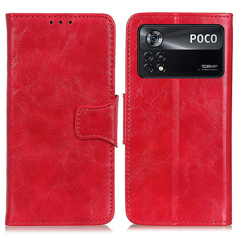 Handytasche Stand Schutzhülle Flip Leder Hülle M02L für Xiaomi Poco X4 Pro 5G Rot