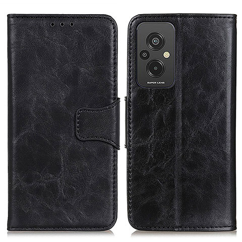 Handytasche Stand Schutzhülle Flip Leder Hülle M02L für Xiaomi Redmi 11 Prime 4G Schwarz