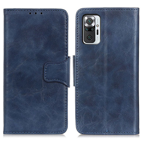 Handytasche Stand Schutzhülle Flip Leder Hülle M02L für Xiaomi Redmi Note 10 Pro 4G Blau