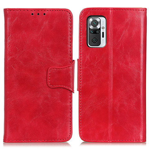 Handytasche Stand Schutzhülle Flip Leder Hülle M02L für Xiaomi Redmi Note 10 Pro 4G Rot