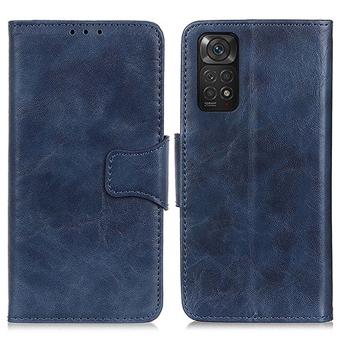 Handytasche Stand Schutzhülle Flip Leder Hülle M02L für Xiaomi Redmi Note 11 4G (2022) Blau