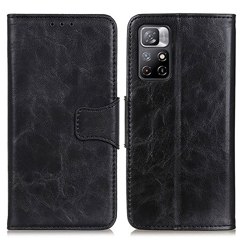 Handytasche Stand Schutzhülle Flip Leder Hülle M02L für Xiaomi Redmi Note 11T 5G Schwarz