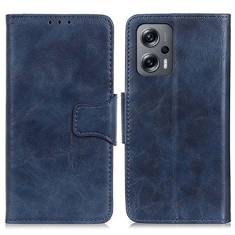 Handytasche Stand Schutzhülle Flip Leder Hülle M02L für Xiaomi Redmi Note 11T Pro 5G Blau