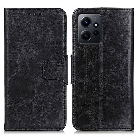 Handytasche Stand Schutzhülle Flip Leder Hülle M02L für Xiaomi Redmi Note 12 4G Schwarz