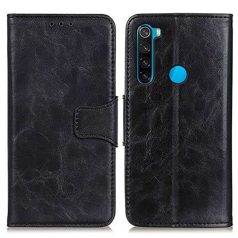 Handytasche Stand Schutzhülle Flip Leder Hülle M02L für Xiaomi Redmi Note 8 (2021) Schwarz