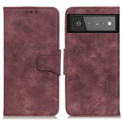 Handytasche Stand Schutzhülle Flip Leder Hülle M03L für Google Pixel 6 5G Violett