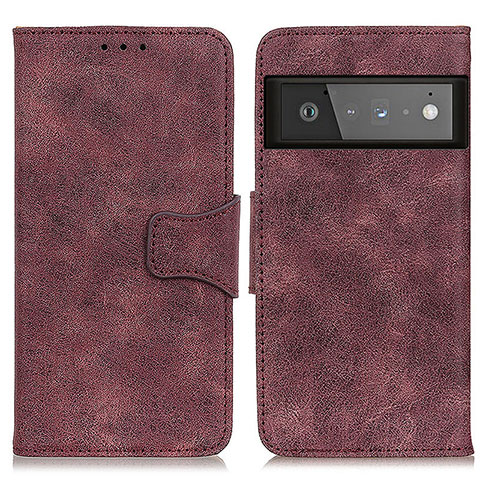 Handytasche Stand Schutzhülle Flip Leder Hülle M03L für Google Pixel 6 Pro 5G Violett