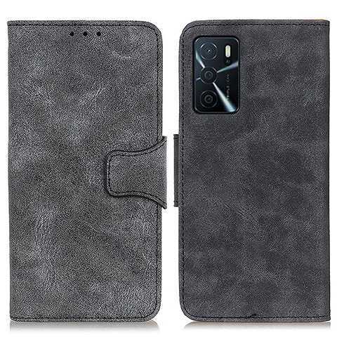 Handytasche Stand Schutzhülle Flip Leder Hülle M03L für Oppo A16s Schwarz