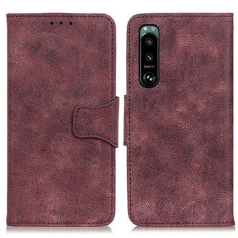 Handytasche Stand Schutzhülle Flip Leder Hülle M03L für Sony Xperia 5 III SO-53B Violett