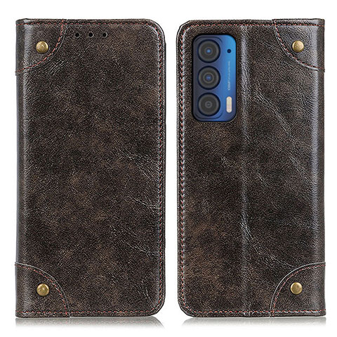 Handytasche Stand Schutzhülle Flip Leder Hülle M04L für Motorola Moto Edge (2021) 5G Bronze