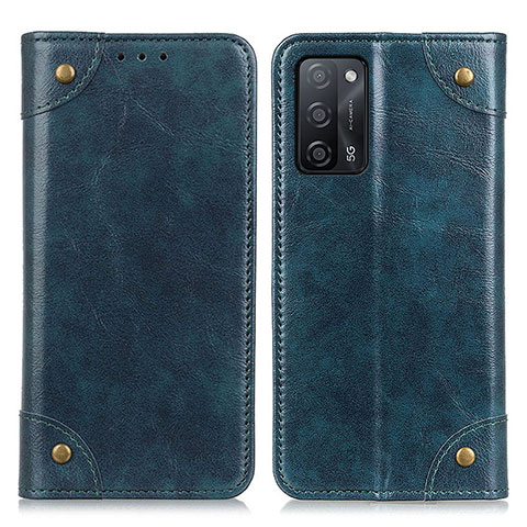 Handytasche Stand Schutzhülle Flip Leder Hülle M04L für Oppo A53s 5G Blau