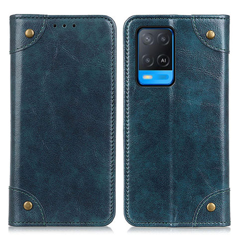 Handytasche Stand Schutzhülle Flip Leder Hülle M04L für Oppo A54 4G Blau