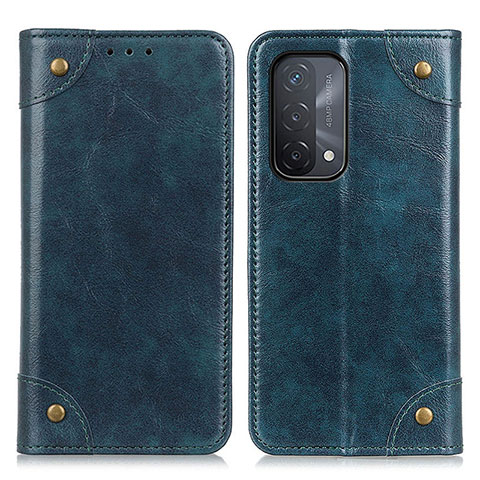 Handytasche Stand Schutzhülle Flip Leder Hülle M04L für Oppo A74 5G Blau