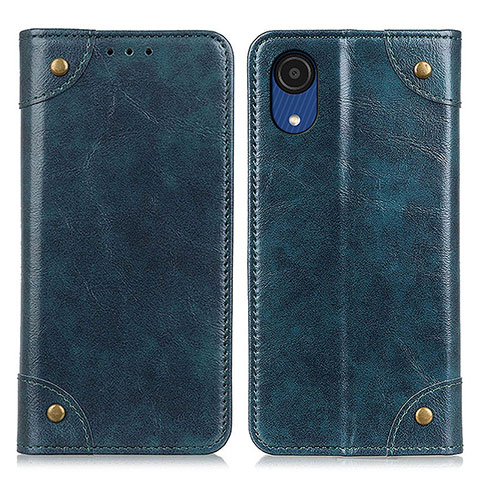 Handytasche Stand Schutzhülle Flip Leder Hülle M04L für Samsung Galaxy A03 Core Blau