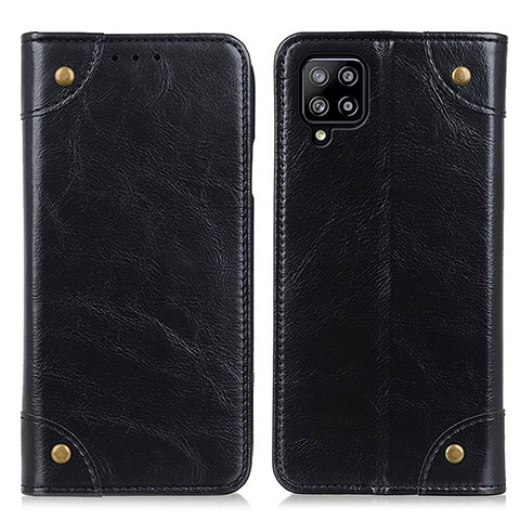 Handytasche Stand Schutzhülle Flip Leder Hülle M04L für Samsung Galaxy A22 4G Schwarz