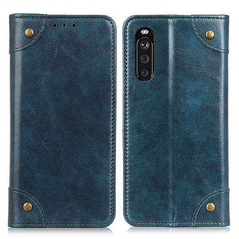 Handytasche Stand Schutzhülle Flip Leder Hülle M04L für Sony Xperia 10 III Blau