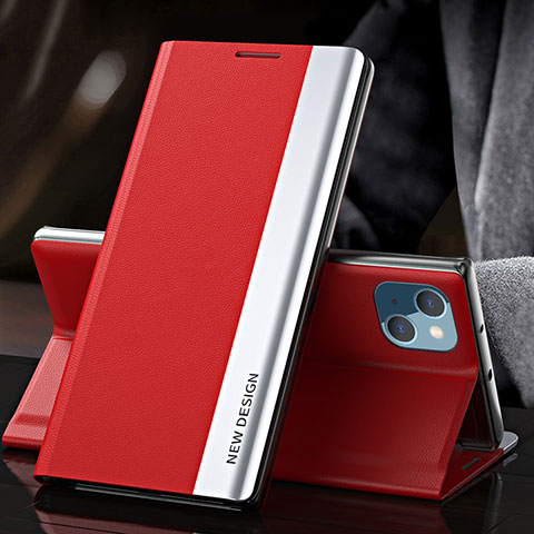 Handytasche Stand Schutzhülle Flip Leder Hülle M05 für Apple iPhone 13 Mini Rot